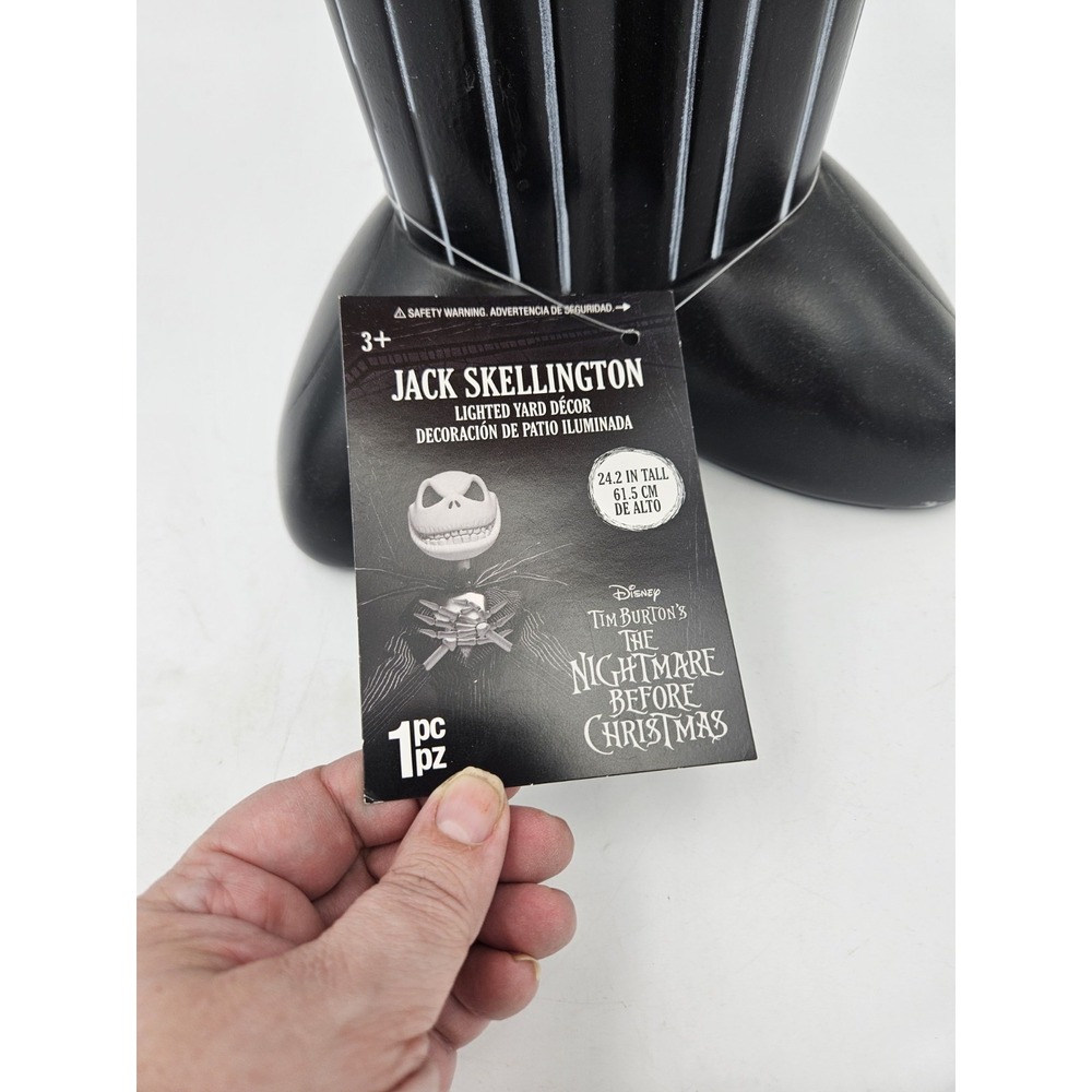 Disney Jack Skellington 24" Lighted Yard Decor Halloween Nightmare Before Christ - Picture 4 of 6